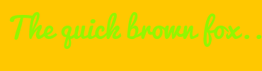 Image with Font Color 93F600 and Background Color FFC800